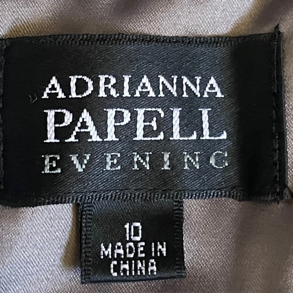 Adrianna Papell Evening Lace Gray Strapless Mini Dress Size 10 - Picture 8 of 10